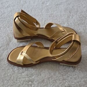Franco Sarto Shimmering Gold Sandals